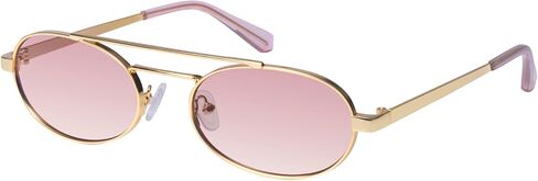 mosanana Trendy Oval Sunglasses for Women Retro Small 90s Metal Style MS52588 in Kuwait