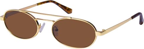 mosanana Trendy Oval Sunglasses for Women Retro Small 90s Metal Style MS52588 in Kuwait