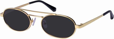 mosanana Trendy Oval Sunglasses for Women Retro Small 90s Metal Style MS52588 in Kuwait