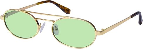 mosanana Trendy Oval Sunglasses for Women Retro Small 90s Metal Style MS52588 in Kuwait