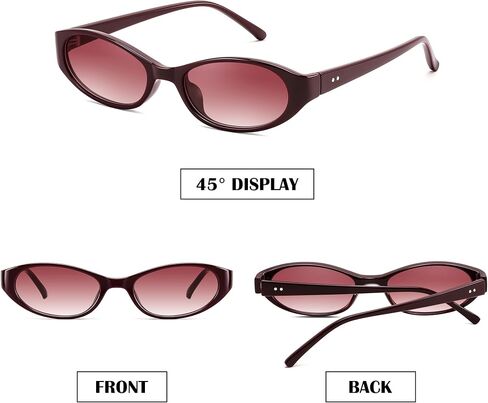 FEISEDY Retro Oval Womens Sunglasses, Trendy Cat Eye Skinny Chic Narrow Y2K 90s Small Sunnies B9177 in Kuwait