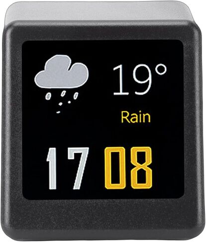 Mini Digital Clock, 1.54in IPS Screen Digital Clock, Weather Forecast with Temperature Humidity Display, Ideal for Home Office Car GIF Photo Album Customization, 240x240 in Kuwait