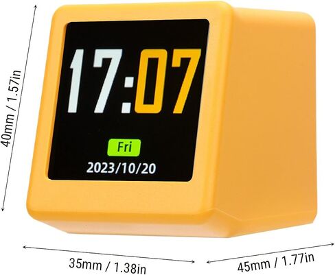 Russian WiFi Desktop Weather Clock, Smart Digital Mini Desktop Alarm Clock with Humidity Temperatures Calendar Display for Office Home Decor Plastic 1.77x1.38x1.57in in Kuwait