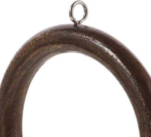BESPORTBLE Wooden Curtain Rings with Metal Clips, Round Decorative Drapery Rings for Roman Rod, Coffee Color, 6pcs Bathroom and Window Curtain Accessories in Kuwait