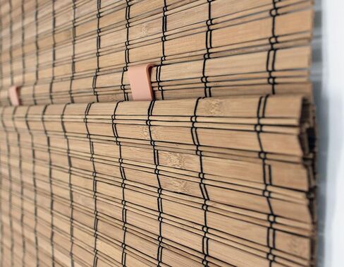 Seta Direct, Brown Cordless Bamboo Slat Roll Up Blind - 36-Inch Wide By 72-Inch Long in Saudi Arabia