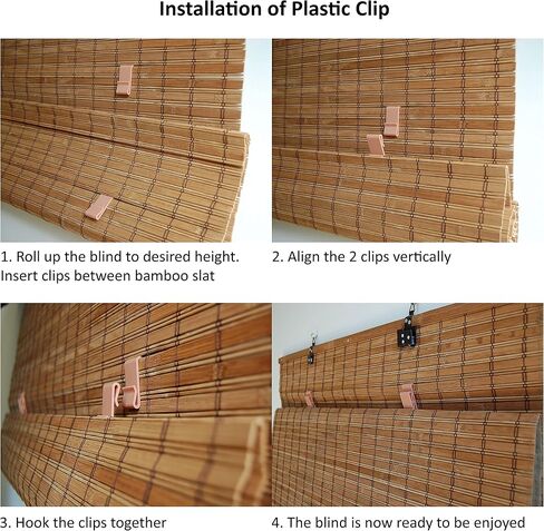 Seta Direct, Brown Cordless Bamboo Slat Roll Up Blind - 36-Inch Wide By 72-Inch Long in Saudi Arabia