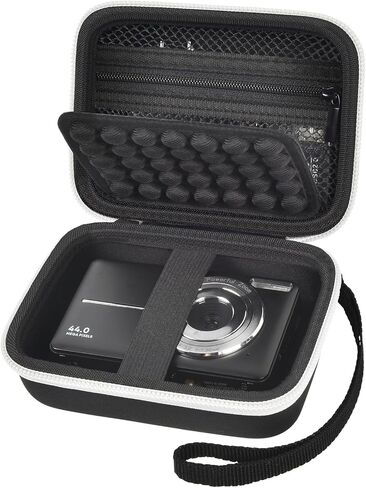 Digital Camera Case for CAMKORY/for Kodak Pixpro/for VAHOIALD/for Sony DSCW800 830/ for Canon PowerShot 180 190. Kids Vlogging Cameras Storage Holder for Accessories (Box Only)-Grey in Kuwait