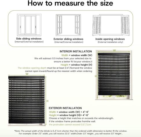 2" Cordless Real Basswood Wood Blinds for Indoor Windows, 23" W x 48" H | Easy Install Horizontal Venetian Blinds with Tilt Wand, Light Filtering & Privacy Control, Child & Pet Safe Window Blind in Saudi Arabia