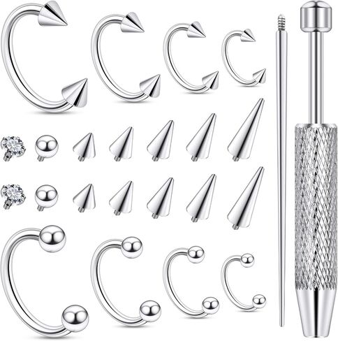 16G حدوة الحصان الحاجز الأنف الدائري ثقب المجوهرات الجراحية الصلب الداخلي الخيوط تشيكوسلوفاكيا الكرة سبايك الشفاه الدائري الغضروف القرط الأطواق ثقب للنساء الرجال الفضة الأسود الذهب 6 مللي متر 8 مللي متر 10 مللي متر 12 مللي متر in Kuwait