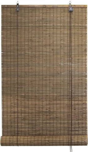 Seta Direct, Bamboo Flat-Weave Sun-Filtering Roll Up Blind (72x66 Inch, Espresso) in Saudi Arabia