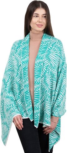 SAOL Shawl Wraps for Women Lambswool Fern Leaf One Size in Kuwait