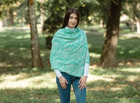 SAOL Shawl Wraps for Women Lambswool Fern Leaf One Size in Kuwait