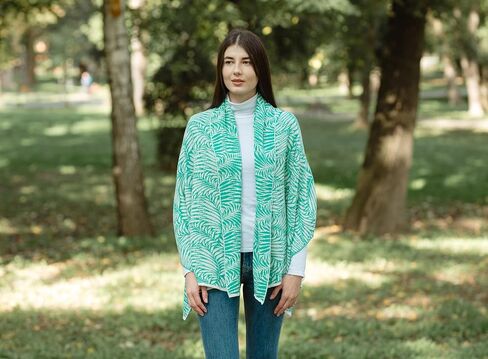 SAOL Shawl Wraps for Women Lambswool Fern Leaf One Size in Kuwait