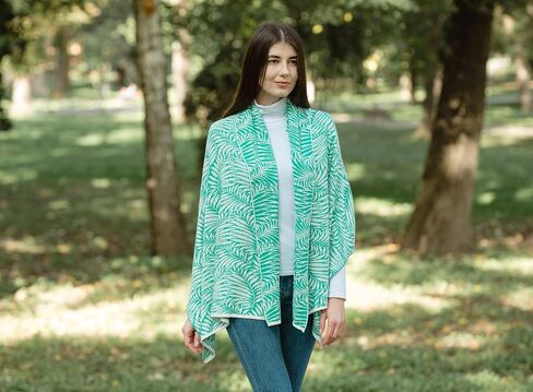 SAOL Shawl Wraps for Women Lambswool Fern Leaf One Size in Kuwait