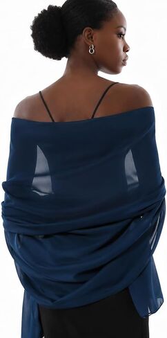 DHMarket Womens Pashmina Shawls and Wraps for Evening Dresses Like Chiffon Silk Scarf for Bridal Wedding in Kuwait