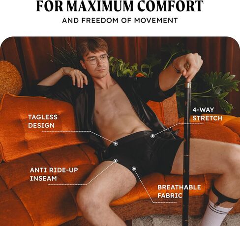 Shinesty Magnum Ball Hammock Boxer موجز 47٪ أكبر الحقيبة، داعمة، تنفس، مكافحة الغضب الحقيبة الملابس الداخلية للرجال مع الذبابة in Kuwait