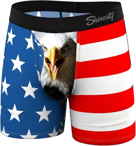 Shinesty Magnum Ball Hammock Boxer موجز 47٪ أكبر الحقيبة، داعمة، تنفس، مكافحة الغضب الحقيبة الملابس الداخلية للرجال مع الذبابة in Kuwait