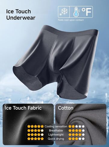 TRENDOUX Men's Breathable Underwear, Cool No-Ride-Up Stretch Boxer Briefs for Men, 3D Pouch Moisture Wicking Quick dry 3 Pack in Saudi Arabia