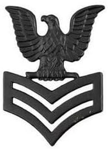 Navy Petty Officer Type II E.P. Grade Insignia - Black - Left in Kuwait