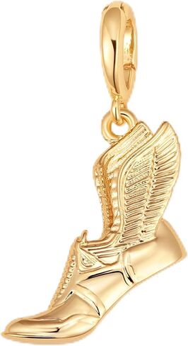 Brook & York Track and Field Gold Charm Pendant – Athlete Jewelry Gift - Sports Charm for Charm Bracelets - Gifts for Mom in Saudi Arabia