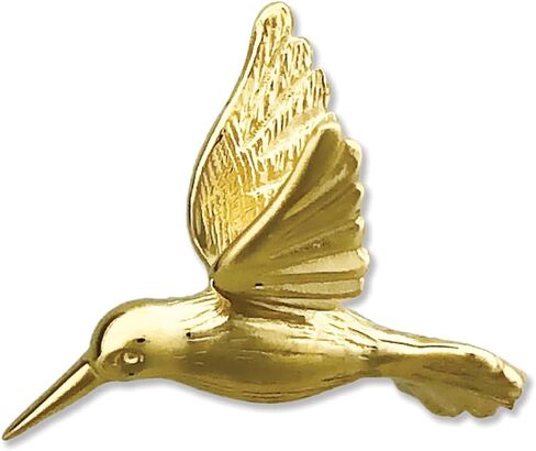 14K Solid Gold 3D Hummingbird Charm Slide in Saudi Arabia