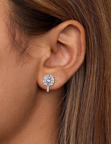 Clip on Earrings Women, Cubic Zirconia Clip on Earrings, Hypoallergenic Comfortable Non Pierced Stud Earrings for Wedding Party in Saudi Arabia
