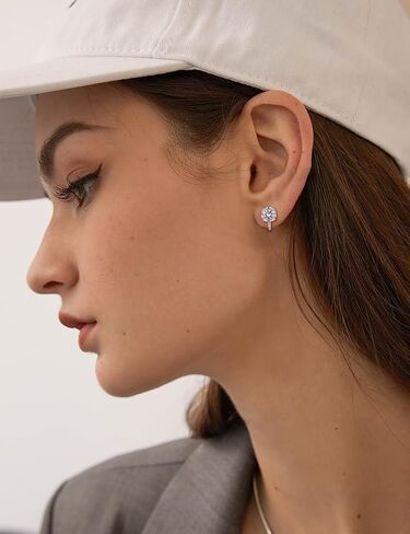 Clip on Earrings Women, Cubic Zirconia Clip on Earrings, Hypoallergenic Comfortable Non Pierced Stud Earrings for Wedding Party in Saudi Arabia