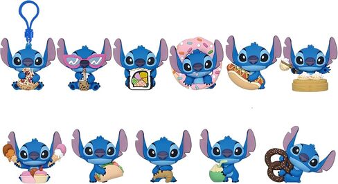 Disney Stitch 3D Foam Bag Clip, Series 8 – Blind Bag (ONE Random Figure) Character Keychain/Backpack Accessory | Official Licensed Merchandise in Kuwait