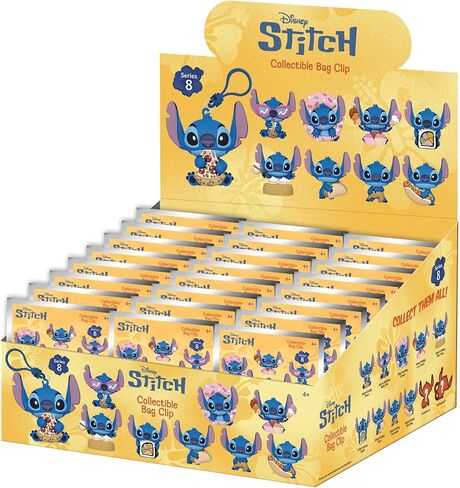 Disney Stitch 3D Foam Bag Clip, Series 8 – Blind Bag (ONE Random Figure) Character Keychain/Backpack Accessory | Official Licensed Merchandise in Kuwait