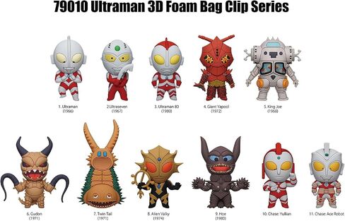 Ultraman Series 3 – 5" Collectible Bag Clip – Blind Bag (ONE Random Figure) – Anime Character Keychain/Backpack Accessory | Official Licensed Merchandise in Kuwait