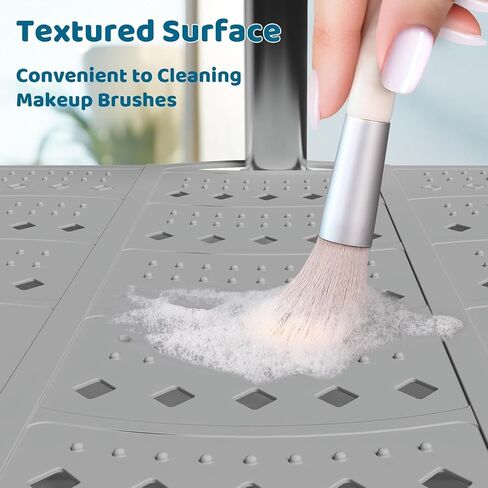 Bathroom Sink Cover for Counter Space, Foldable Silicone Makeup Mat for Hair Styling and Hot Tools, Steel Frame Core Sink Organizer for RV Camper and Small Vanity, DIY Cut to Fit, Grey in Kuwait