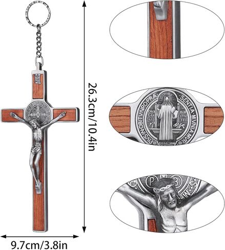HOMECROSS HOMEROSS Crucifix Wall Cross, Catholic Cross with Jesus Cross for Wall Decor -10 Inch in Kuwait