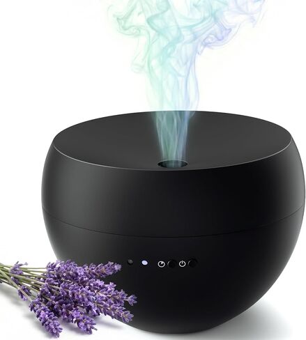Essential Oil Diffuser,Cool Mist Humidifier with 2 Modes, Auto-Off Function | Small Ultrasonic Aromatherapy Diffuser, Fragrance Aroma Diffuser for Bedroom, Home Essentials, Scent Diffuser 100ml, Black in Saudi Arabia