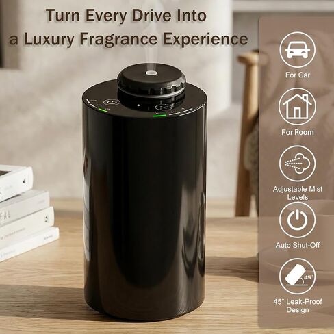 Hotel Scent Diffuser Kit – Waterless Essential Oil Diffuser with 4 Luxury Fragrance Oils, Cold Air Aroma Diffuser for Home, Bedroom, Office & Car (Hotel Scent Diffuser Kit with 4 Fragrance Oils) in Saudi Arabia