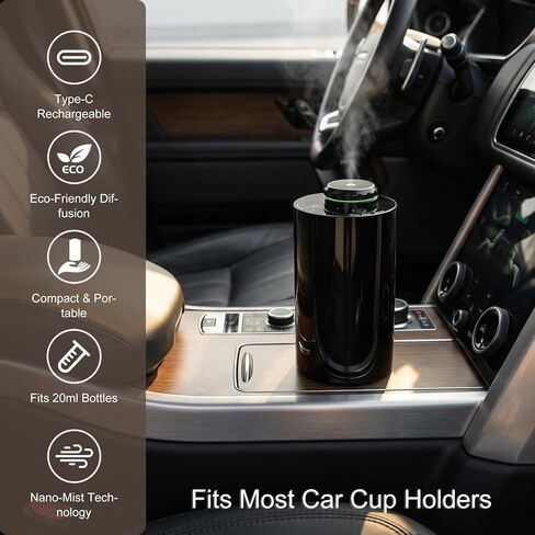 Hotel Scent Diffuser Kit – Waterless Essential Oil Diffuser with 4 Luxury Fragrance Oils, Cold Air Aroma Diffuser for Home, Bedroom, Office & Car (Hotel Scent Diffuser Kit with 4 Fragrance Oils) in Saudi Arabia