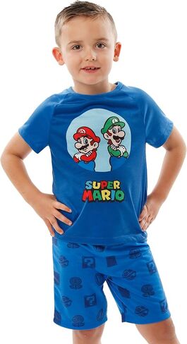 بيجامات سوبر ماريو، بيجامات للأولاد ماريو ولويجي، بيجامات للأولاد من Gamer Boys، بيجامات صيفية بأكمام قصيرة in Kuwait