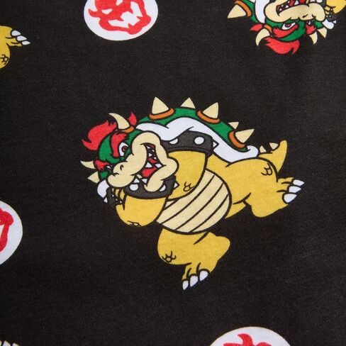 Nintendo Super Mario Bowser Boys Pajamas 2 Piece PJs Set Long Sleeve Top & Pants 100% Cotton Sleepwear for Kids & Teens in Kuwait