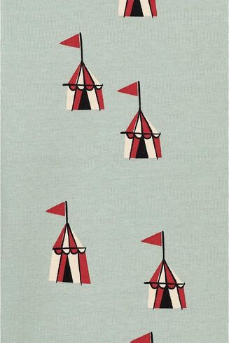 Hanna Andersson, Unisex Kids, HannaJams™ Print Short John Pajamas Set (Toddler/Little Kid/Big Kid), Tents on Seafoam, 3 Years (Toddler) in Saudi Arabia