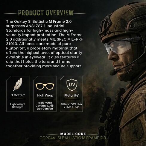 Oakley Standard Issue SI M Frame 2.0 Grey & Clear Set of Lens Military Grade Sunglasses With Official Eyewear Kit in Kuwait