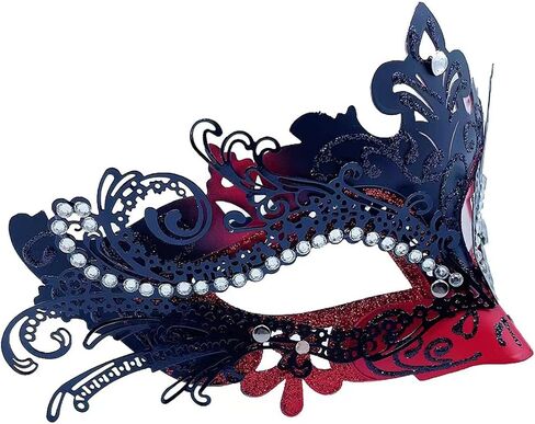 Masquerade Mask for Women Red Mardi Gras Decorations Venetian Masks Halloween Party in Kuwait