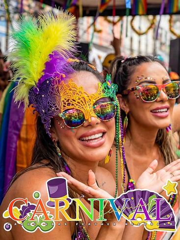 Woeoe Mardi Gras Mask Carnival Feather Masquerade Mask Venetian Costume Accessories for Women in Kuwait