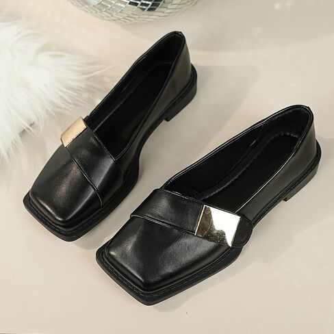 Elegant and Retro Oversized Women's Loafers - Fashionable, Lightweight, Soft Leather with Gentle Flat Sole. Suitable for Jeans, Skirts and Daily wear. in Kuwait