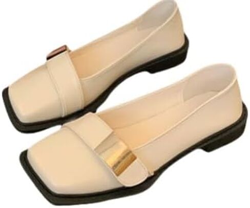 Elegant and Retro Oversized Women's Loafers - Fashionable, Lightweight, Soft Leather with Gentle Flat Sole. Suitable for Jeans, Skirts and Daily wear. in Kuwait