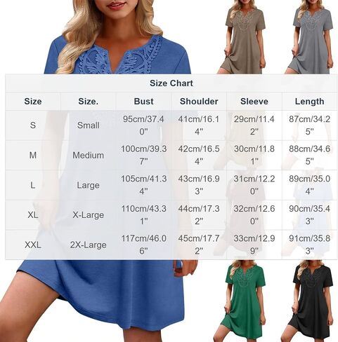 Dress for Women Summer Lace Short Sleeve Mini Dress for Daily Lightweight Casual Solid Color Flowy Beach Dresses in Saudi Arabia