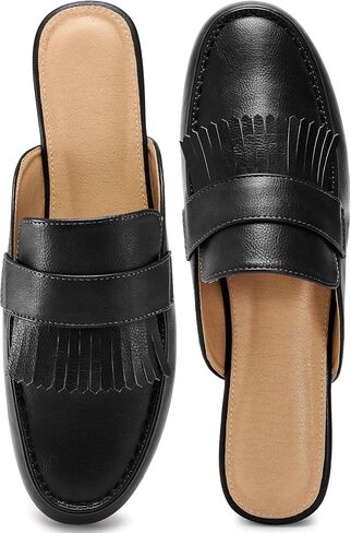 Womens Mules Flats Shoes: Comfortable Dressy Closed Round Toe Slip On Backless Slides Loafers 2026 for Business Work Casual in Saudi Arabia
