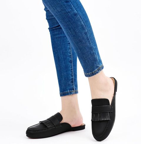 Womens Mules Flats Shoes: Comfortable Dressy Closed Round Toe Slip On Backless Slides Loafers 2026 for Business Work Casual in Saudi Arabia