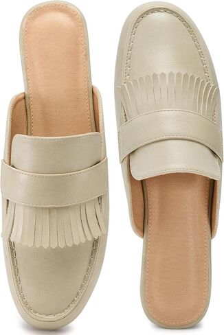 Womens Mules Flats Shoes: Comfortable Dressy Closed Round Toe Slip On Backless Slides Loafers 2026 for Business Work Casual in Saudi Arabia