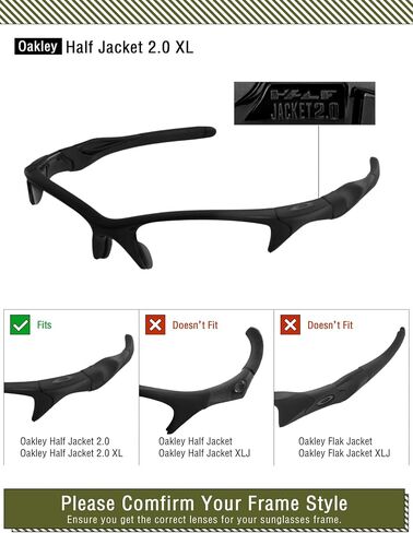 OSharp Replacement Lenses for Oakley Half Jacket 2.0 XL OO9154-62mm Sunglasses - UV Protection & Perfectly Fit in Saudi Arabia