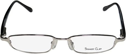 245 Eyeglass Frame/Glasses With Optional Polarized Clip-On Lenses Rare [49-18-140, silver/black] in Saudi Arabia