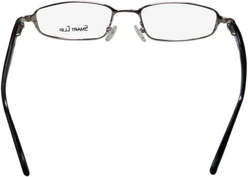 245 Eyeglass Frame/Glasses With Optional Polarized Clip-On Lenses Rare [49-18-140, silver/black] in Saudi Arabia